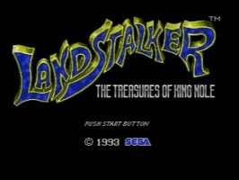 Landstalker - The Treasures of King Nole Title Screen